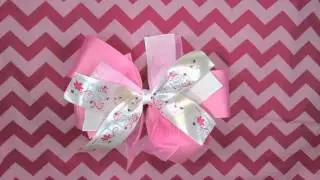 Elsa Frozen Pinwheel Hair Bow for Girl's - video demo