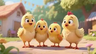 Four Little Chicks Go Peep-Peep | Fun Farm Counting Song 🐥🎶
