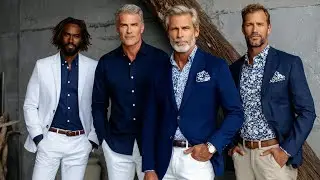 Classy Spring/Summer Outfits for Mature Men | Navy, White & Camel by Ralph Lauren