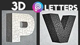 Make 3D letters in Picsart | Picsart Tutorial | Picsart 3D Text