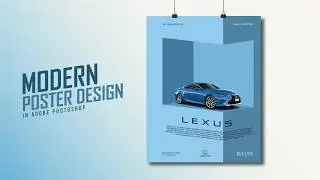 Modern Car Poster Design in Photoshop | Car Poster Design | Photoshop Tutorial | JZ Graphics