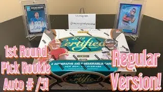 2019 Panini Certified Football Hobby Box Break (Regular) - 1st Round Pick Rookie Auto #/5!!!