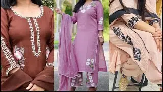Beautiful Machine Embroidery design on punjabi suit || New embroidery design 2022#trending