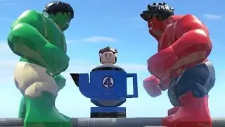 Hulk (Transformation) Vs Mister Fantastic Vs Red Hulk - Lego Marvel Super Heroes