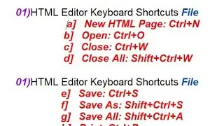 HTML shortcut keys_most wanted keyboards