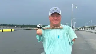 Pier FISHING in Biloxi, Ms- Blackened FLOUNDER (CATCH, CLEAN, COOK)