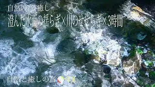 【自然の音/睡眠導入】透き通る水面の揺らぎ、やさしい水の音がする川のせせらぎ、ストレス解消、睡眠導入、自律神経を整える、疲労軽減、癒し、リラックス、作業用BGM、瞑想、勉強、ASMR、4K