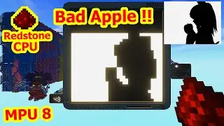 Bad Apple!! on Minecraft Redstone Computer!