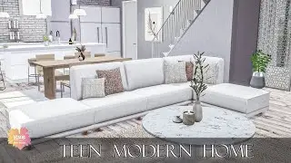 TEEN MODERN HOME | The Sims 4 CC Speed Build | DOWNLOAD LINK (TRAY+CC+LINKS)