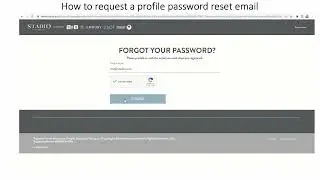 How to Reset Your STADIO Application Portal Password