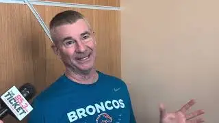 Boise State coach Leon Rice talks ahead of game against New Mexico on December 29, 2025