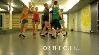 Dancers getting ready for the Irish Festival of Oulu