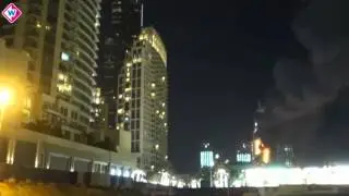 Omroep West-verslaggever filmt brand in wolkenkrabber Dubai