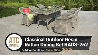 Classical Outdoor Resin Rattan Dining Set RADS 252