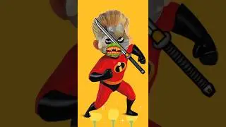 The Incredibles ASMR Faces on Dash Parr #shorts #usa #theincredibles