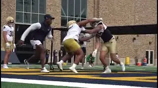 Notre Dame DLine Block Destruction Drill 