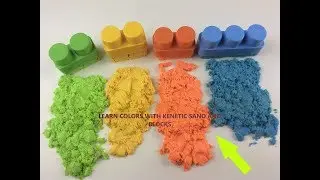 LEARN COLORS WITH 4 KINETIC SAND AND BLOCKS