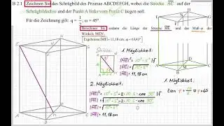 Mathematik AP 2018 B2 (Schrägbild) HT Lösung