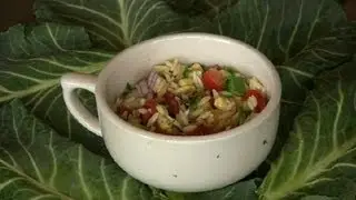 Orzo Corn & Roasted Bell Pepper Salad : Middle Eastern & Mediterranean Salads