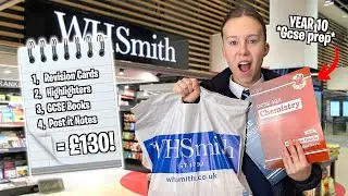 NO BUDGET GCSE SCHOOL SUPPLY SHOPPING HAUL! *YEAR 10 EXAMS*