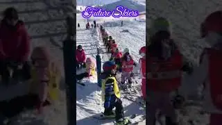 Future Skiers - Young Kids learning ski driving #switzerland #Matterhorn Zermatt