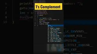 Binary 1's Complement In C 