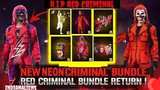 R.I.P BADGE99 RED CRIMINAL BUNDLE IS BACK||NEON CRIMINAL BUNDLE|FREE FIRE NEW EVENT|GLITCH ASCENSION