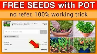 Free seeds with pot - 100% working bypass trick || free gardening products | nurserylive free plants