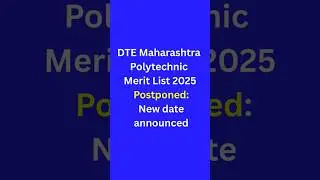 DTE Maharashtra Polytechnic Merit list Release Date 2025 | DTE Polytechnic Merit list 2025