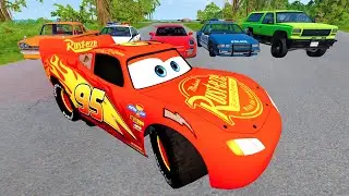 Epic McQueen car crashes | Crashes, falls, destruction of cars #93 | BeamNG.Drive Gameplay