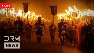 LIVE: Up Helly Aa Festival Lights Up Shetland Isles In Scotland | DRM News