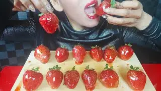 #tanghulu#fruitcandied ASMR TANGHULU Fruit Candied Strawberry Candied CrunchyEATING#LennieASMR