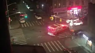 FDNY EMERGENCY MEDICAL SERVICES AMBULANCE TRUCK DRIVER 2361 RESPONDING ON SUNSET PARK IN BROOKLYN.  