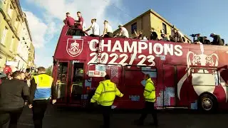 CRAZY SCENES as tens of thousands celebrate Burnley's Championship title win with bus parade