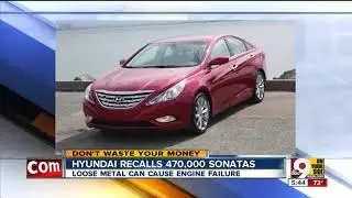 Hyundai recalls 470,000 Sonatas