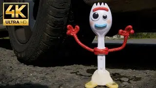 CAR vs FORKY in 4K SLOWMOTION #asmr #satisfying