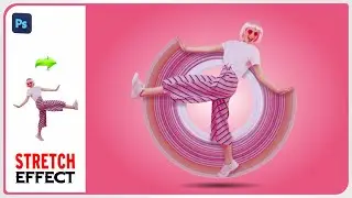 Photoshop Tutorial | Circular Pixel Stretch Effect in Photoshop