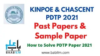 KINPOE & CHASCENT Past Papers 2021 | Past Papers with Answers | Kinpoe Test Preparation with  Sample