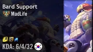 Bard Support vs Trundle - MadLife - KR Challenger Patch 6.10