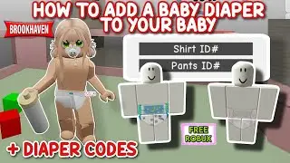 HOW TO ADD A BABY DIAPER TO YOUR BABY IN BROOKHAVEN 🏡RP + BABY DIAPER CODES (ROBLOX BROOKHAVEN 🏡RP)👶
