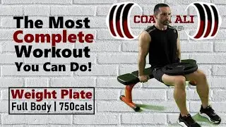 FULL BODY HOME WORKOUT using Weight Plate (or something heavy) with Coach Ali 750 cals