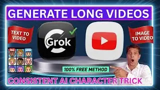 How to Make Long Videos using Grok AI | ✅ Consistent Character AI Trick Free | Full Tutorial