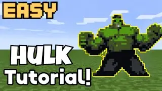 Minecraft Pixel Art Tutorial | How to build the Incredible hulk!