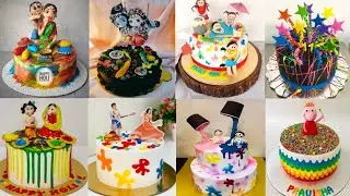 Holi Special Theme Cake Designs 2022/Holi Cake 2022/Happy Holi Cake Ideas/Happy Holi 2022/Cake Ideas