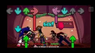 FNF/ Wahoo Hoo Hoo but Monika.Exe, Woody.Exe & Sonic.Exe vs Horror Mario sings it