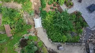 A Hand Made Concrete Garden Bridge - Maine! The Odd Man as Helper.