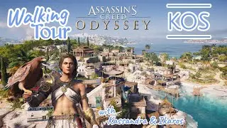 KOS Walking Tour with Kassandra & Ikaros ||| Day and Night ||| Assassin's Creed Odyssey Gaming ASMR