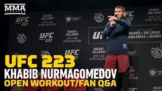 Khabib Nurmagomedov UFC 223 Workout Q&A Session - MMA Fighting