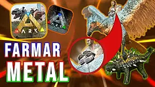 MELHORES formas de FARMAR muito METAL e PEDRA no ARK Mobile