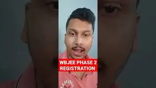 🔴Alert: WBJEE Phase 2 Counselling Registration Starts Today🔥🔥 #shorts